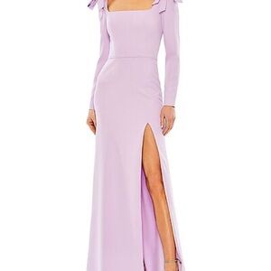 Mac Duggal Lilac Long Sleeve Gown